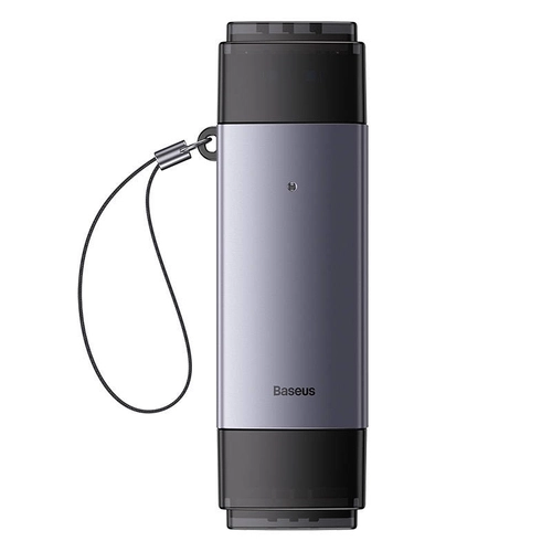 Baseus Lite Series SD/TF Memory Card Reader, USB + USB-C (gray)